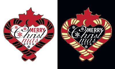 Christmas Heart Ornament: A charming ornament in the shape of a heart, adorned with festive designs and the message Merry Christmas, perfect for holiday greetings and celebrations.