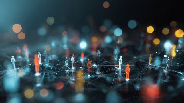 The art of digital web development on a blurred color field. Online network map. Html on cloud nine: expansive digital symbols on a dreamy backdrop. Social media community.