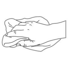 Hands holding object