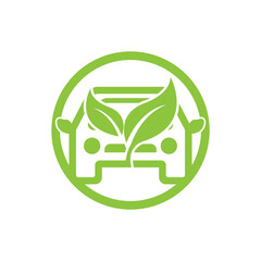 Eco-friendly line icon. Green technology symbol illustration design.