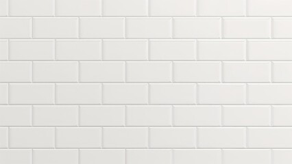 Fototapeta premium A close-up of a white brick wall with horizontal brick pattern.