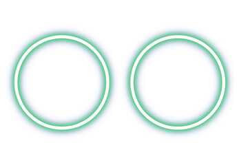 Glowing Neon Rings Design – Futuristic Blue and Green Circular Light Effect Background