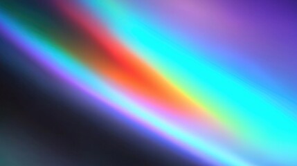 Abstract Gradient Background with Diagonal Colorful Light Streaks in Blue, Red, Orange, Purple Hues, Holographic Textured Artwork Ideal for Wallpaper, Poster, Banner and Creative Design Projects
