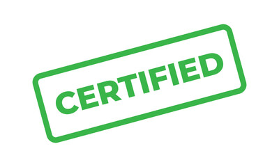 Green rectangular stamp with the word 