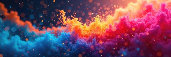 Vibrant, kinetic energy captured in a dynamic burst of color and movement Perfect for projects needing a sense of playful energy and modern design , background, fun, pop