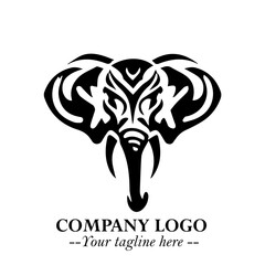Majestic Elephant Logo Symbol with Elegant Minimalist Design and Powerful Modern Style