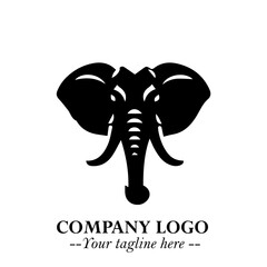 Majestic Elephant Logo Symbol with Elegant Minimalist Design and Powerful Modern Style