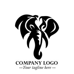 Majestic Elephant Logo Symbol with Elegant Minimalist Design and Powerful Modern Style