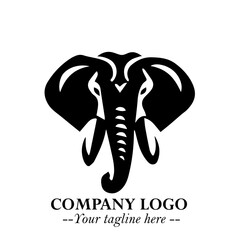 Majestic Elephant Logo Symbol with Elegant Minimalist Design and Powerful Modern Style