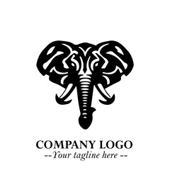 Majestic Elephant Logo Symbol with Elegant Minimalist Design and Powerful Modern Style