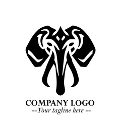Majestic Elephant Logo Symbol with Elegant Minimalist Design and Powerful Modern Style