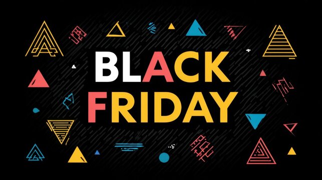black friday event abstract geometric design - Powered by Adobe