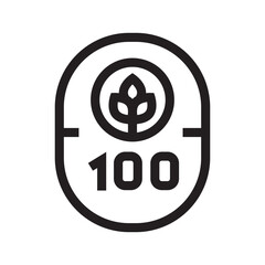 Fototapeta premium organic black line icon for digital and print projects.