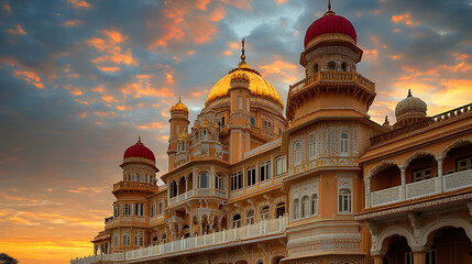 Majestic view of Mumbai’s Taj Mahal Palace Hotel, an iconic heritage landmark blending Mughal and Victorian architectural