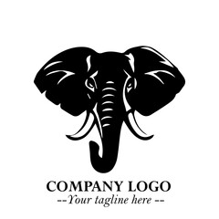 Majestic Elephant Logo Symbol with Elegant Minimalist Design and Powerful Modern Style