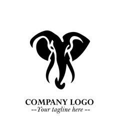 Majestic Elephant Logo Symbol with Elegant Minimalist Design and Powerful Modern Style