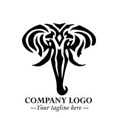 Majestic Elephant Logo Symbol with Elegant Minimalist Design and Powerful Modern Style