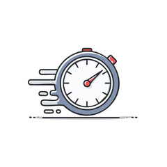 Dynamic stopwatch illustration symbolizing quick delivery efficiency and urgent time management concept