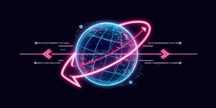 Data-driven new year banner a glimpse into global connectivity technology and innovation