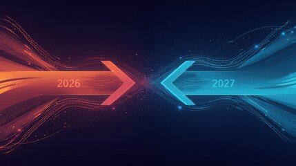 Dynamic data banner transition from 2026 to 2027 embracing new insights in technology