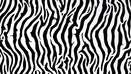 Fototapeta premium Black and white zebra stripe pattern with irregular lines.