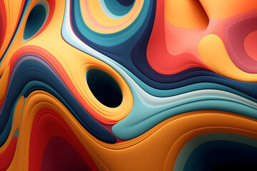 Abstract fluid wave 3d background