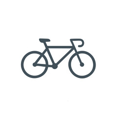 Fototapeta premium Isolated Minimalist Bicycle Illustration Simple Dark Cyan Graphic of Pedal Bike