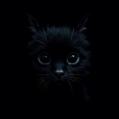 black cat portrait