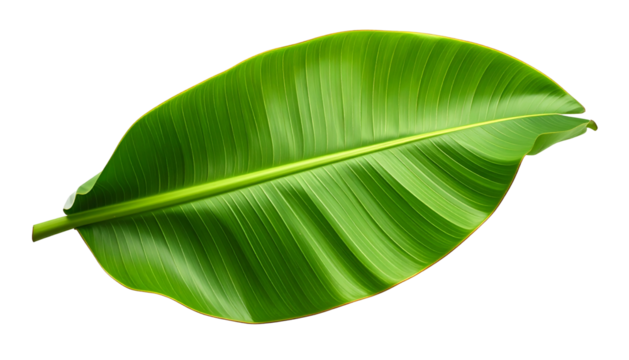 A vibrant, detailed, close-up shot of a large, glossy green tropical leaf on black