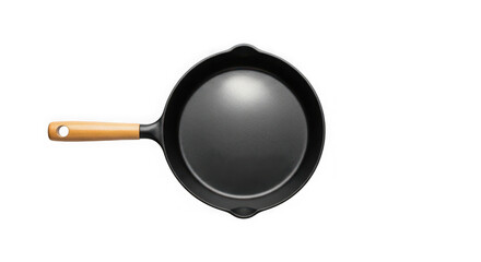 Cast iron skillet isolated on transparent background, a versatile kitchen tool