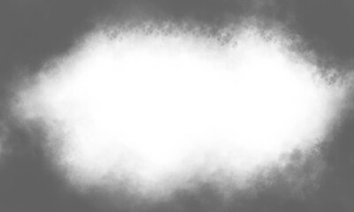 A hazy white oval shape with a soft, blurred edge on a gray background isolated on transparent background