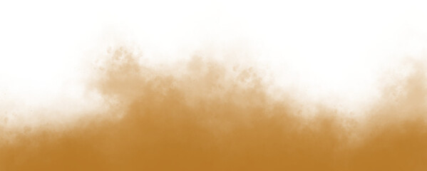 Dusty brown cloud isolated on transparent background forming a soft, diffused gradient effect