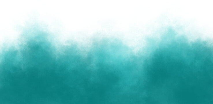A captivating teal watercolor background with a soft, dreamy texture isolated on transparent background