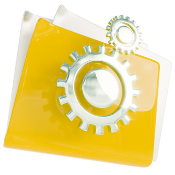 Icono 3D, Gesti&oacute;n documental automatizada, configuraci&oacute;n de archivos, procesos t&eacute;cnicos o sistemas de organizaci&oacute;n inteligente.