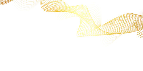 abstract gold wave line on white background, Luxury gold wave pattern on white background,  technology style vector background for branding,  premium wallpaper, minimal line illustration banner, © YUNUS