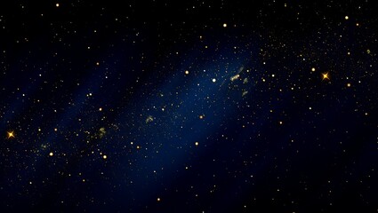 Obraz premium Starry night sky with stars, a dark blue starfield of light and dust in the milky galaxy