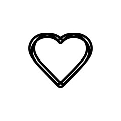 Heart clip art design on plain white transparent isolated background for card, shirt, hoodie, sweatshirt, apparel, tag, mug, icon, poster or badge