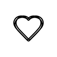 Heart clip art design on plain white transparent isolated background for card, shirt, hoodie, sweatshirt, apparel, tag, mug, icon, poster or badge