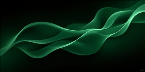 Abstract blue smoke wave flow pattern with a smooth curve design and light motion texture on a black background