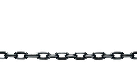 Fototapeta premium Metal chain, horizontal, lying against a black background