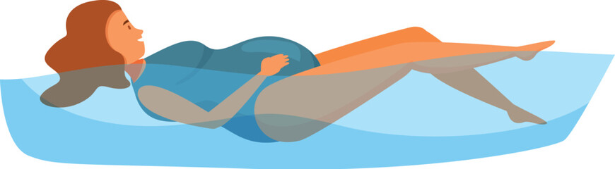 Pregnant woman enjoys the benefits of water exercises, promoting relaxation and well being during pregnancy