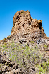 Rock Roque Bentaiga, Island Gran Canaria, Canary Islands, Spain, Europe.