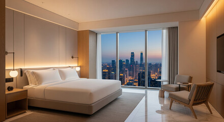 Fototapeta premium modern living room with a bed