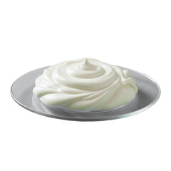 sour cream isolated on transparent background