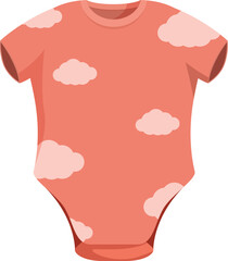 Baby onesie featuring a charming cloud print, perfect for newborns and infants