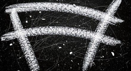 Abstract chalk drawing on blackboard texture with grunge style and scratched lines