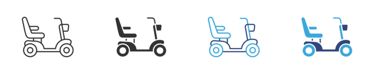 mobility scooter icon set, vector illustration . © Habiba Anika