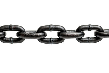 Obraz premium Heavy metal chain links isolated on a transparent background