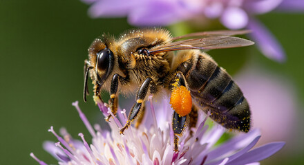 bee on a beautiful flower