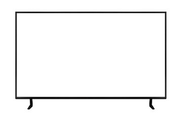 Modern premium smart TV with blank screen, isolated on transparent PNG. High quality studio shot. Concept for technology, business, finance, advertising, public relations and lifestyle themes.